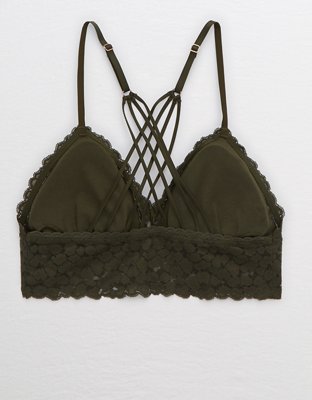 Aerie Animal Lace Padded Strappy Bralette