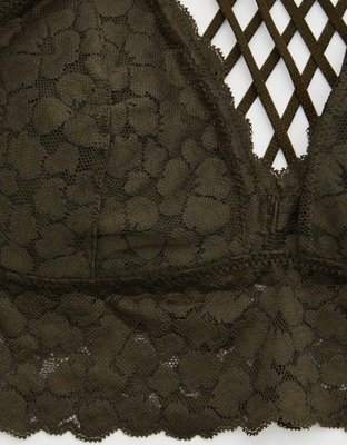Aerie Animal Lace Padded Strappy Bralette