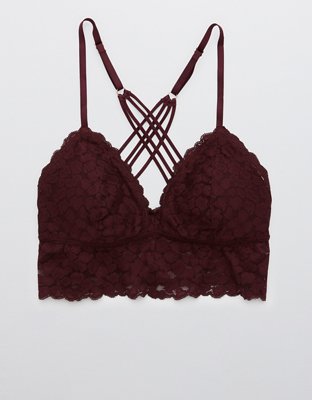Aerie Animal Lace Padded Strappy Bralette