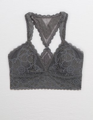 Aerie Festive Lace Padded Racerback Bralette