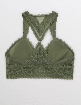 Aerie Festive Lace Padded Racerback Bralette