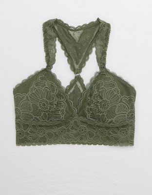 Aerie Festive Lace Padded Racerback Bralette