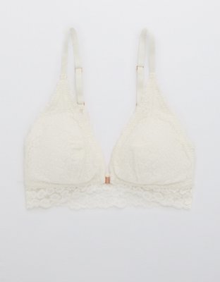 Aerie Animal Lace Padded Plunge Bralette