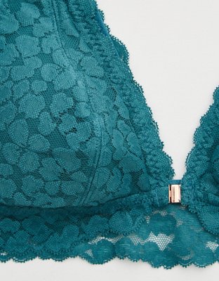 Aerie Animal Lace Padded Plunge Bralette