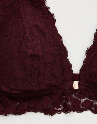 Aerie Animal Lace Padded Plunge Bralette