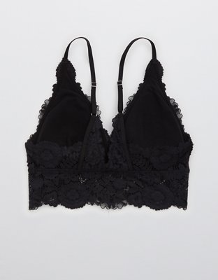 Aerie Bluegrass Lace Padded Plunge Bralette