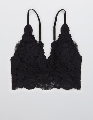 Aerie Bluegrass Lace Padded Plunge Bralette