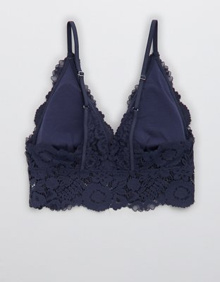Aerie Bluegrass Lace Padded Plunge Bralette