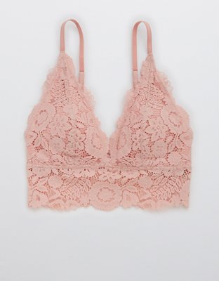 Aerie Bluegrass Lace Padded Plunge Bralette