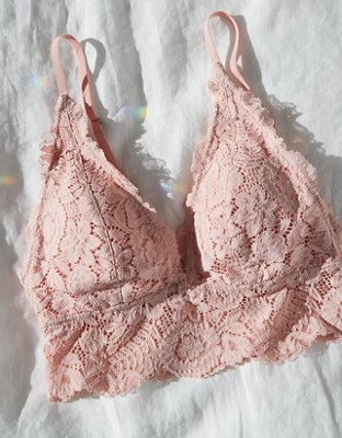 Aerie Bluegrass Lace Padded Plunge Bralette