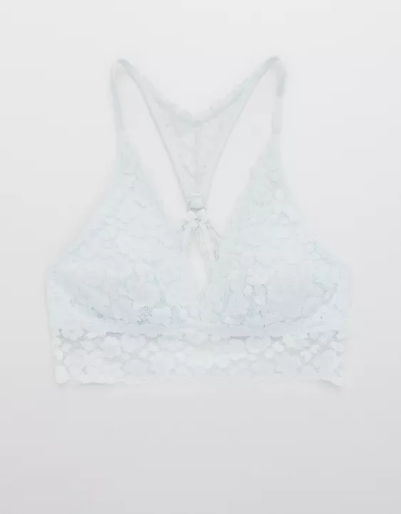 Aerie Wild Side Lace Padded Plunge Bralette