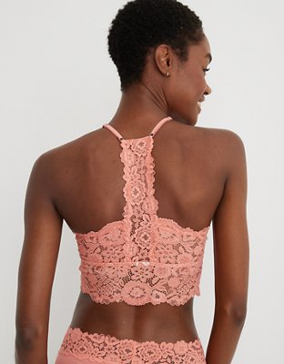 Aerie Bluegrass Bralette con encaje, relleno y espalda deportiva
