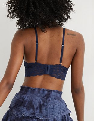 Aerie New Blooms Lace Padded Triangle Bralette