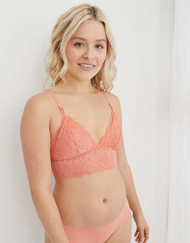 Aerie New Blooms Lace Padded Triangle Bralette