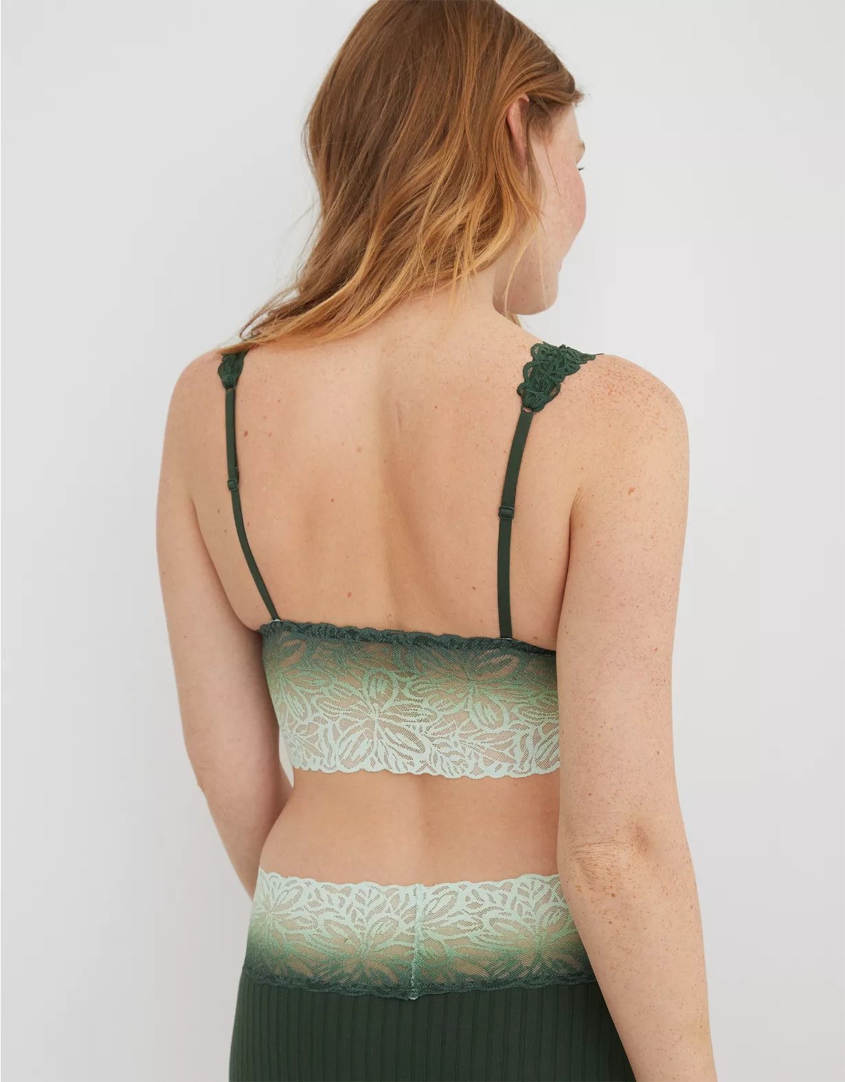 Aerie Ombre Firework Lace Padded Plunge Bralette