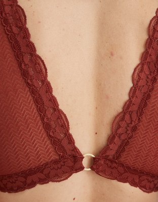 Aerie Adventure Lace Padded Plunge Bralette