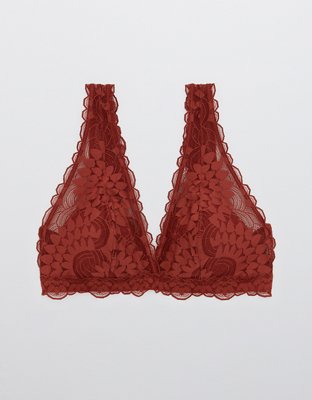Aerie Adventure Lace Padded Plunge Bralette