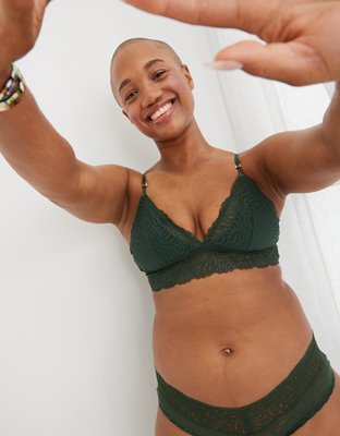 Aerie Be Free Lace Padded Triangle Bralette