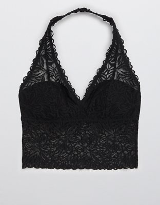 Aerie Wildflower Lace Padded Halter Bralette