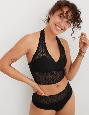 Aerie Firework Lace Padded Halter Bralette