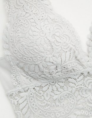 Aerie Far Out Lace Padded Plunge Bralette