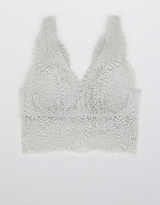 Aerie Far Out Lace Padded Plunge Bralette