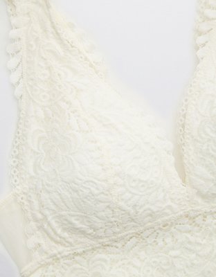 Aerie Far Out Lace Padded Plunge Bralette