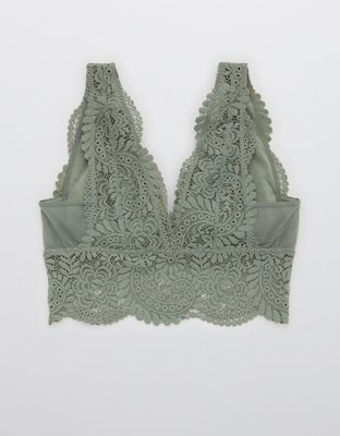 Aerie Far Out Lace Padded Plunge Bralette