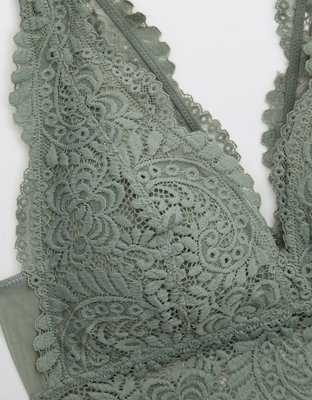 Aerie Far Out Lace Padded Plunge Bralette