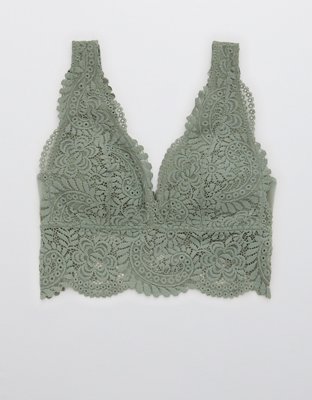 Aerie Far Out Lace Padded Plunge Bralette