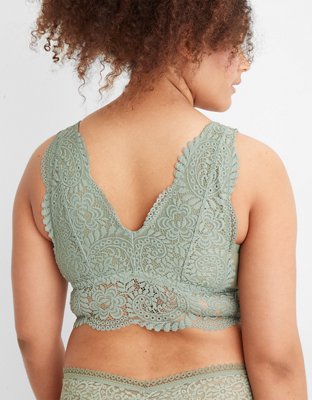 Aerie Far Out Lace Padded Plunge Bralette