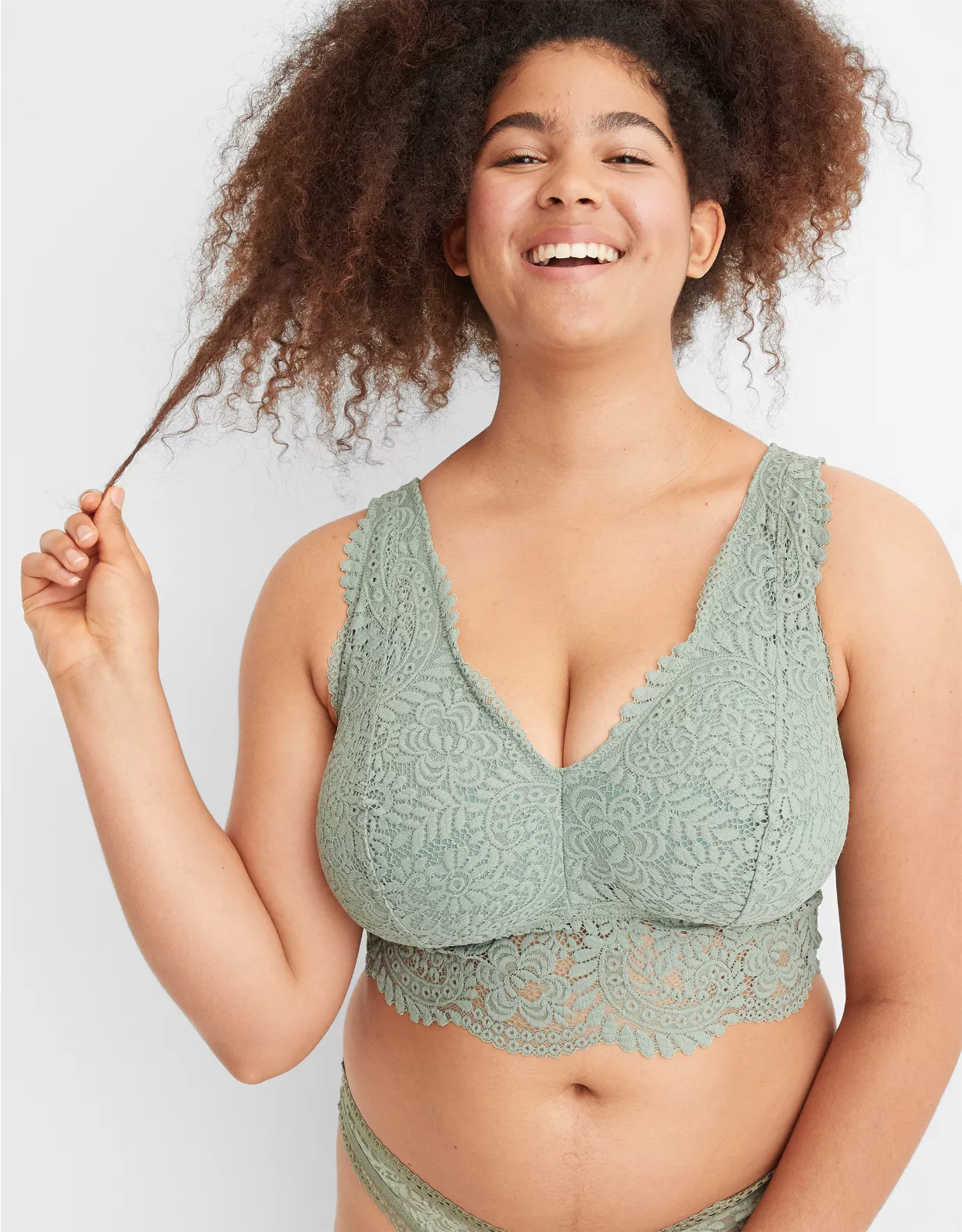 Aerie Far Out Lace Padded Plunge Bralette