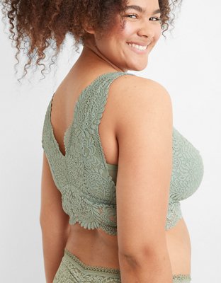 Aerie Far Out Lace Padded Plunge Bralette
