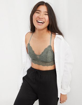 Aerie Slumber Party Lace Padded Racerback Bralette