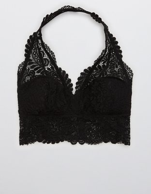 Aerie Far Out Lace Padded Halter Bralette