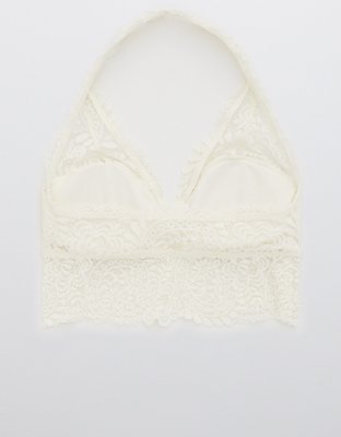 Aerie Far Out Lace Padded Halter Bralette