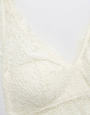 Aerie Far Out Lace Padded Halter Bralette
