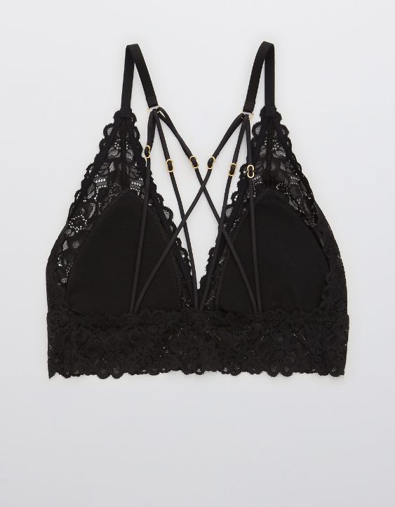 Aerie Tinsel Lace Padded Plunge Bralette