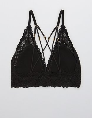 Aerie Tinsel Lace Padded Plunge Bralette