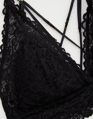 Aerie Tinsel Lace Padded Plunge Bralette