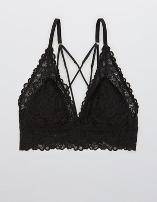 Aerie Tinsel Lace Padded Plunge Bralette