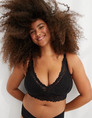 Aerie Tinsel Lace Padded Plunge Bralette