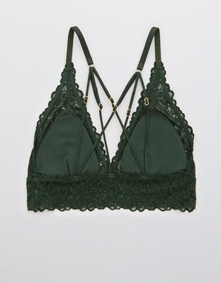 Aerie Tinsel Lace Padded Plunge Bralette