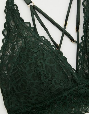 Aerie Tinsel Lace Padded Plunge Bralette