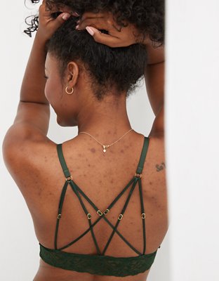 Aerie Tinsel Lace Padded Plunge Bralette