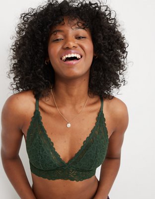 Aerie Tinsel Lace Padded Plunge Bralette