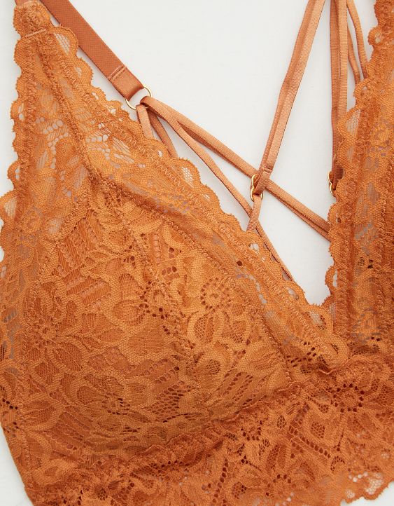 Aerie Tinsel Lace Padded Plunge Bralette