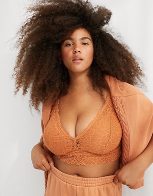 Aerie Tinsel Lace Padded Plunge Bralette