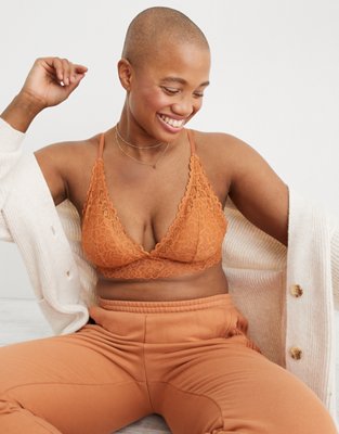 Aerie Tinsel Lace Padded Plunge Bralette