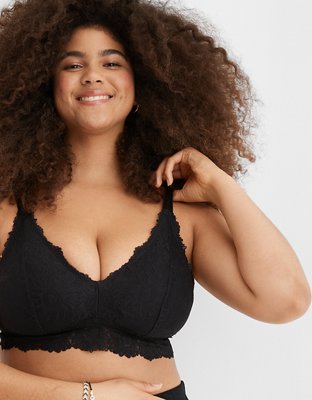 Aerie ANYTIME® Sunflower Lace Padded Plunge Bralette